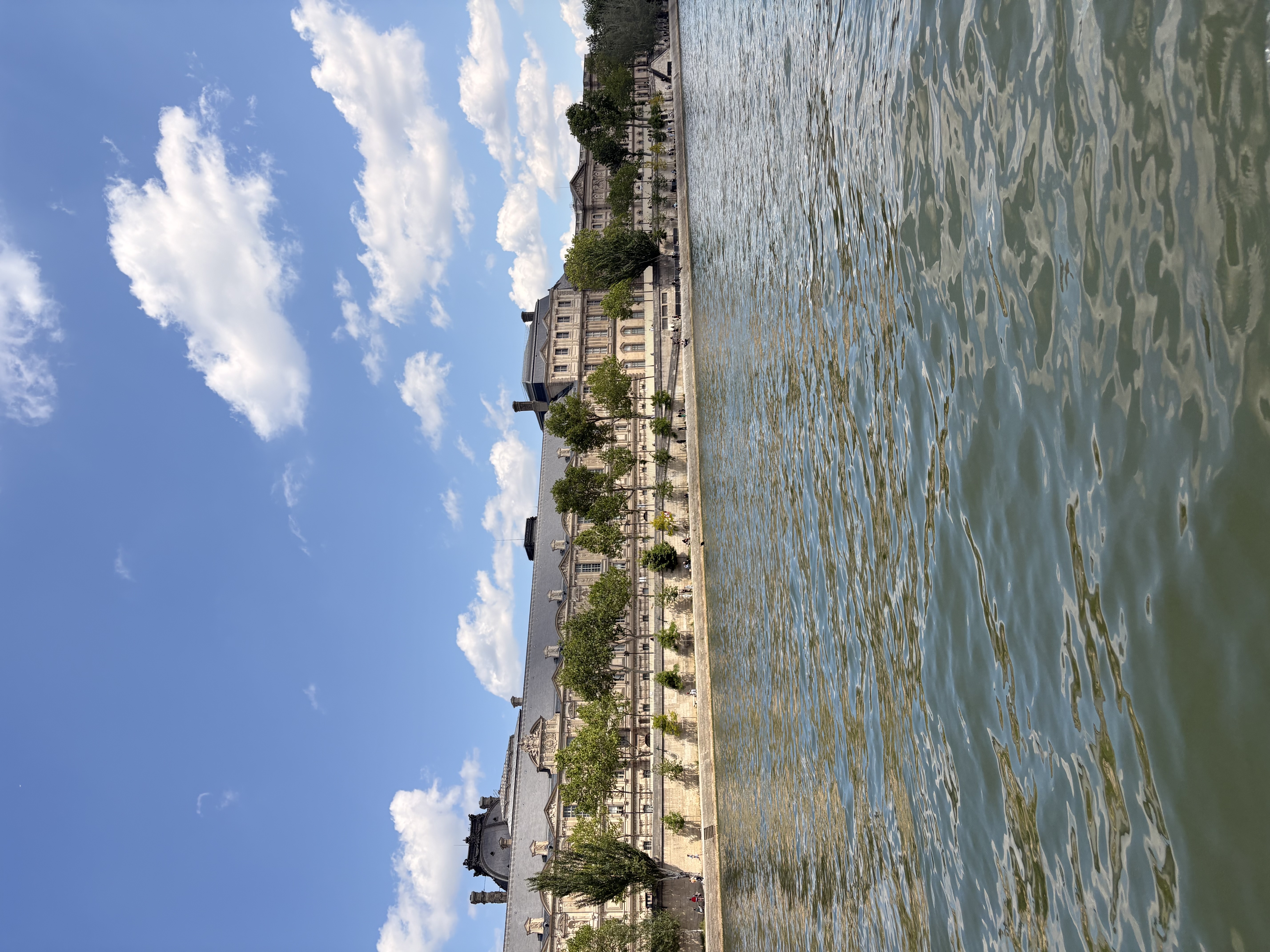 Vue panoramique de la Seine à Paris avec la Tour Eiffel